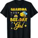 Grandma Of The Bee-Day Girl Hive Birthday Party Matching T-Shirt, Size XXL