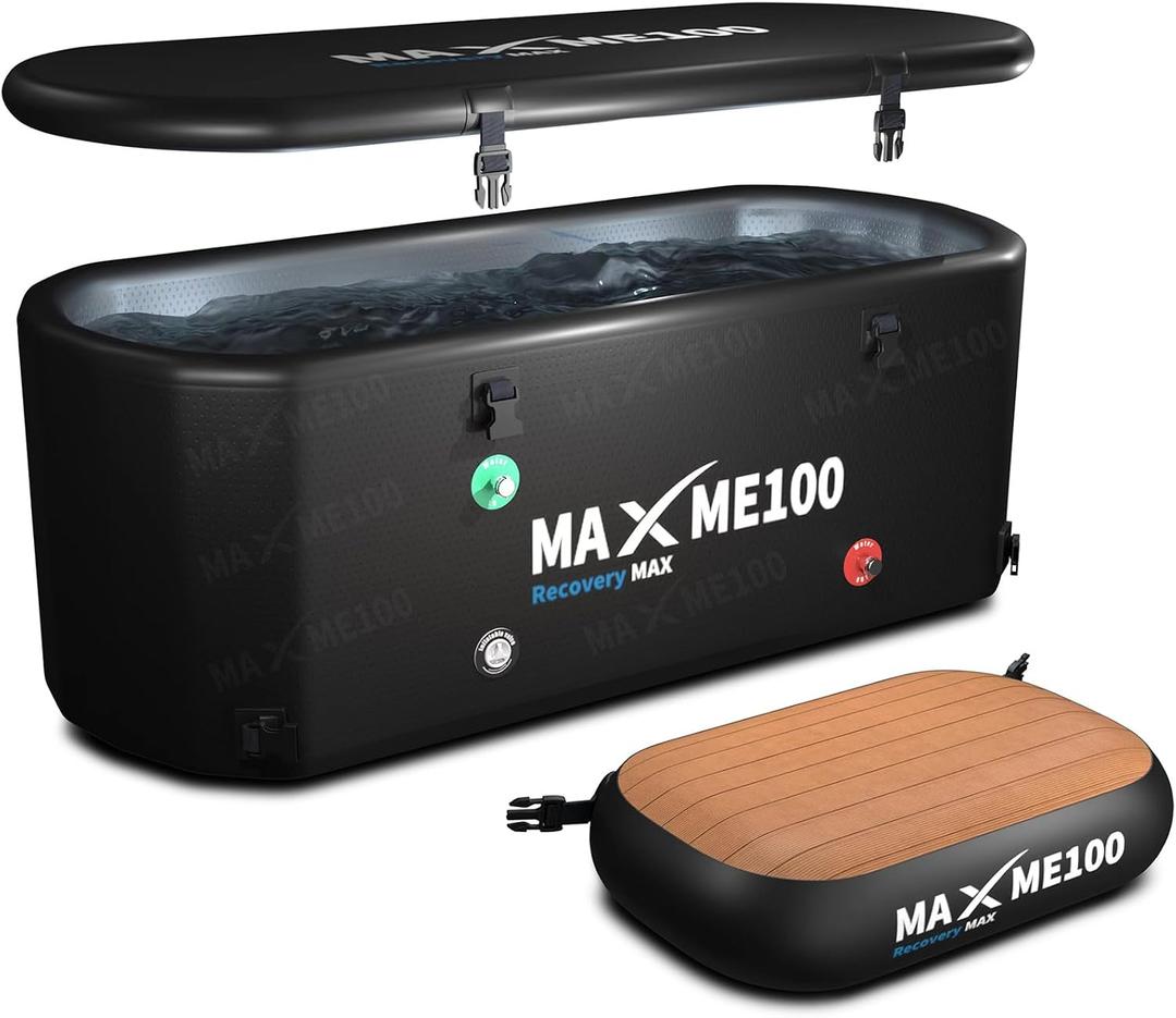 Cold Plunge Tub, Ice Bath Tub, Withstands 618 lbs, High Strength XXXL Cold Plunge With Non-Slip Step, Portable, Inflatable, Gift