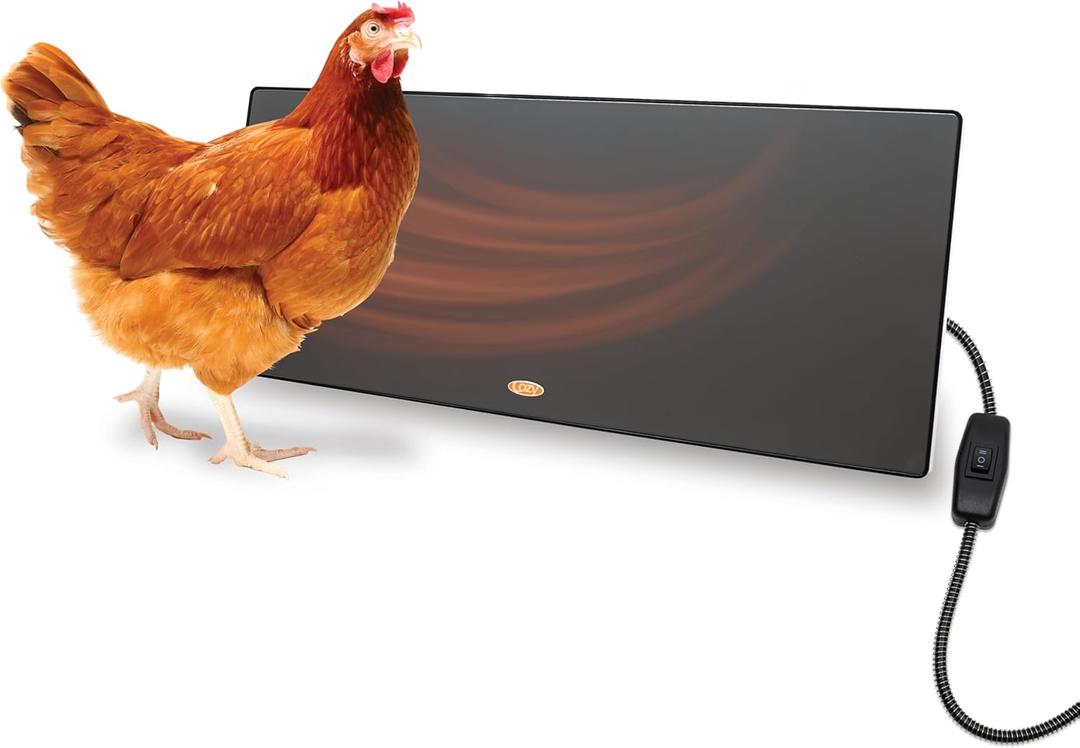 Cozy Products Cozy Coop, Chicken Coop Heater, Flat-Panel Radiant Heater with Thermal Protector, Energy-Efficient, Easy to Install, Ideal for Small Animals, 200 Watts, Black