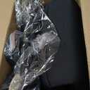 Memory Foam Car Seat Cushion with Breathable Fabric & Non-Slip Gel, Universal Fit for Car Truck, Office Home 19.6x18x1.2 Black with Backrest