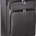 Samsonite Solyte DLX Softside Expandable Luggage with Spinner Wheels, Mineral Grey, Checked-Medium 25-Inch
