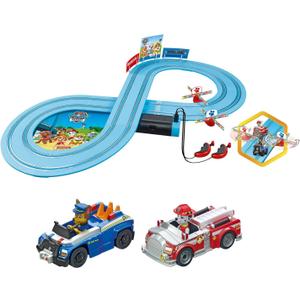 Carrera First Paw Patrol - Slot Car Race Track - Includes 2 Cars: Chase and Marshall - Battery-Powered Beginner Racing Set for Kids Ages 3 Years and Up, Multi