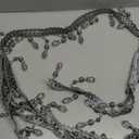 Beaded Trim 4" L, Fringe W/Gimp Top Sold by The Yard - Grey