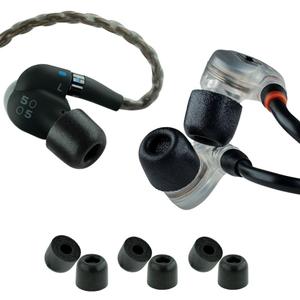 Comply 500 Core Series | Memory Foam Replacement IEM Ear Tips for KZ, Moondrop, FiiO Sennheiser & More | Superior Noise Isolation, Ultimate Comfort, Secure Fit | TechDefender, Black, Large (3 Pairs)