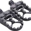 CNC Wide Foot Pegs Bobber Style footpegs 360 Roating MX Chopper fit for harley Dyna Sportster Fatboy Iron (black)