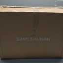 simplehuman 40 Liter / 10.6 Gallon Slim Kitchen Step Trash Can With Secure Slide Lock, Black Plastic