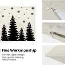 2 x CXMEIFLY Christmas Pillow Covers 16x16 Inch Set of 2 Cream Black Christmas Tree Snowflakes Decor Throw Pillows Winter Xmas Holiday Outdoor Cushion Cases for Couch Bed Decorations