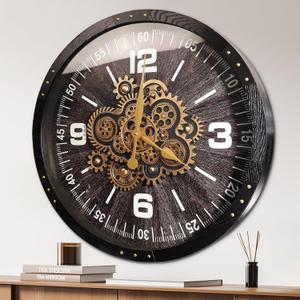 27 inch Large Real Moving Gears Wall Clocks for Living Room Decor