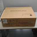 Farmhouse Nightstand with Charging Station, 22" Large End Table with 2 Drawers & Open Shelf, Rustic Wood Square Sofa Side Bedside Table w/4 Solid Wood Feet for Living Room, Bedroom,Walnut