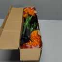 Solar Garden Lights, 8 Pack Solar Swaying Bee Lights with Flowers, Waterproof Firefly Light Outdoor for Garden Patio Yard Pathway Fall Decoration, Gifts for Women Mother's Day (Orange)