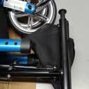 PLANET WALK Super Lightweight Rollator Walker for Seniors, Foldable Rolling Walker with Seat and 8" Rubber Wheels for All Terrain, Unique Design Aluminium Frame Sturdy Walkers for Traveling - Blue