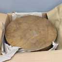 JOLLYMER Teak Side Table for Living Room or Bedroom, Solid Wood Table Stool for Bathroom, Farmhouse Home Decor