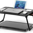 Foldable Lap Desk 15.75×23.62in for Bed/Sofa w/Right Drawer