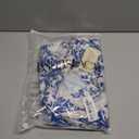 Bsubseach Womens Modern Swimsuit Cover Up Blouse Button Down Shirt Dresses Tops (Large, Retro Blue)