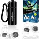 Hearprotek Concert Ear Plugs, 2Pairs Reusable high Fidelity Musician Ear Plugs for Concerts Loud Music-Noise Reduction Ear Protection earplugs for Rave,Festival,Music,Tinnitus Relief (Black)