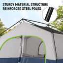 HIKERGARDEN 8 Person Tent for Camping Family Outdoor Cabin Tent, Dark Blue