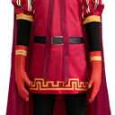 Uisozsfeb Men & Kids Classic Role Lord Costume Halloween Cosplay Red Cloak Top Costumes Robe Cape, (Small)