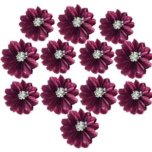 12pcs 10in 12in Paper Flowers Tissue Flowers Pom Paper Pom Poms Hanging Paper Flowers Wall Backdrop Wedding Party Flower Decorations DIY Art Craft Blooms for Birthday Baby shower Nursery decor burgundy