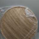 Gurfuy Round Ottoman Table Tray Round-24 - Rustic Wooden Serving Tray for Farmhouse Decorative Oversized Coffee Table Trays Living Room Kitchen Counter Breakfast Nature