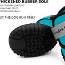 Dog Shoes for Small, Medium and Large Dogs - Waterproof for Rainy Days, Fit for Winter Snow and Hot Summer Roads, with Anti-Slip Soles for Indoor Hard Floors (Blue, Size 5)