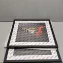 18x18 Frame Black With Mat 14x14 Solid Wood Picture Frames Wall Mounting (2 pack, 18x18 Inch)