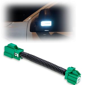 Mirror Spot Lights Speed Override Mod Harness for 2015-2020 F'ord F-150 2017-2020 F'ord F-150 Rapto.r and 2017-2022 F'ord F-250 F-350 Super Duty Tow Mirror Spotlights Stay on Over 6 mph PNP Module