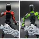 T13 New Action Figure Set (Assembly Completed), 3D Printed Multi-Jointed Movable Titan 13 Dummy Lucky 13 Mobile Robot, Nova 13 Action Figures Desktop Decorations for Game Lovers Toy (Black Red Green)