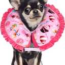 CuteBone Inflatable Dog Collar Alternative for Medium Dogs After Surgery-Double Adjustable Neck Range P23SO00102 M