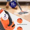 Steam Mop Cleaner with Detachable Handheld Steamer, 20 in 1 Wired Steam Cleaner with Multiple Accessories, Detachable Water Tank, Microfiber Pads for Floor Tiles Carpet and Grout Cleaning (Grey)