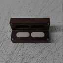 Engraved Flip Wooden 2 Ring box for wedding -Rustic Vintage Solid Wood rectangle Jewelry Storage Box (Brown)