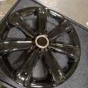 14" Set Of 4 Black Lacquer Wheel Covers Snap On Hub Caps Fit R14 Tire+steel Rim