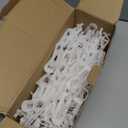 Universal Christmas Lights Clips, 100 Count All-in-One Gutter Clips for C7/E12, C9/E17 Lights, Mini String Lights, Rope Lights, Outdoor Christmas Decor (Upgrade White)