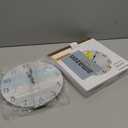 Silent Non-Ticking Wooden Decorative Round Wall Clock Quality Quartz Battery Operated Wall Clocks Vintage Rustic Country Tuscan Style Wooden Home Decor Round Wall Clock (12Inch, Coastal Worn Blue )