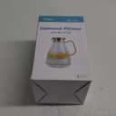 Yirilan Glass Pitcher, 2.2 Liter Water Pitcher With Lid,Iced Tea Pitcher for Fridge,Carafe With Lid, Glass Water Jug For Juice, Milk, Cold Or Hot Beverages, 2 Quart