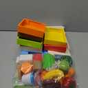 Play Food for Kids, Montessori Color Sorting Food Toy with Display Rack & 6 Boxes, Grocery Store Pretend Play Kitchen Playset for Toddlers 3+ Year Old, Christmas Birthday Gifts for Boys Girls