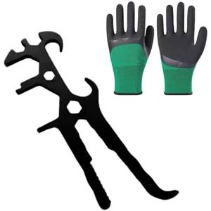 Paint can opener tool bucket can opener tool 5 gallon can opener wrench bottle cap removal tool bucket lid household manual bottle opener tool industrial portable multifunctional adjustable wrench.