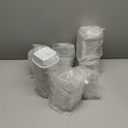 Aoriher 300 Pieces 10 oz Mini Cake Pans with Lids, Aluminum Foil Baking Cups, Square Disposable Cupcake Cups Baking Tins for Wedding Birthday Party Supplies(White, Silver)