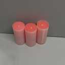 3 Packs 2.8x6 Inch Pink Pillar Candles, Unscented Dripless Long Burning Colored Cylinder Candles for Home, Wedding, Party, Dinner Table Emergency Power Outage