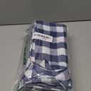 Blue Needles Gingham Buffalo Plaid Cloth Napkins 100% Cotton Set of 12 Dinner Table Napkins 18x18 inch Soft, Reusable, Washable Perfect for Spring Summer Easter & Everyday Use - Blue and White