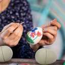 Crtiin DIY Paper Mache Easter Eggs Cardboard Easter Eggs Paintable Fillable Fake craft to Color Paint Your Own Paper Mache for Party Gifts Basket Filler Crafts(72 Pcs)