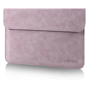 Allinside 13 Inch Laptop Sleeve Case for MacBook Air 13 2018-2025/MacBook Pro 13 2016-2022/Macbook Pro 14 2021-2024, Waterproof Matte PU Leather Horizontal Envelope Protective Case Cover, Purple