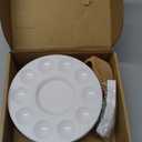 Zhehao 24 Sets Art Birthday Party Decorating Plates for Cupcake Decorations Cupcake Plates with Art Cake Topper for Dessert Sprinkles, Painting Party Supplies