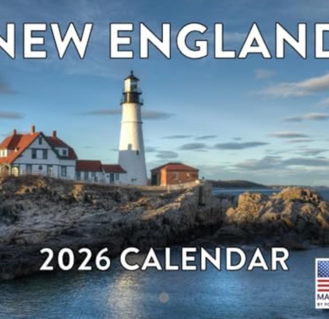 New England Calendar 2026 Monthly Wall Calender 12 Month | American Made In The USA