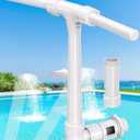 2025 Height Upgrade Pool Fountain for Above Ground/Inground Pools with Dual High-Pressure Spray, 360° Adjustable Cooling Jet & Relaxation - Waterfall Sprinkler Cooler