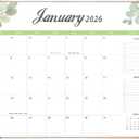 Desk Calendar 2026-2027 with Desk Mat  22" x 17" Large Desk Pad Calendar Runs from January 2026 to June 2027, Office Supplies Desktop Monthly Calendar for Home & Office (Apricot)