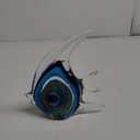 XMGZQ Hand Blown Blue Glass Fish Figurines for Home Decor Accent,Sea Glass Art Paperweights,Tropical Fish Collectables Ornaments,Sea Animal Sculptures for Coastal Beach Room Decor,Coffee Table