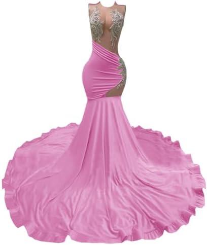 Ikerenwedding Prom Dress Glitter Crystal Beaded Pageant Celebrity Gala Mermaid Evening Party Gown 16