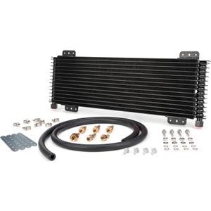 Low Pressure Drop Transmission Oil Cooler LPD47391 4739 40,000 GVW with Mounting Hardware (Black)