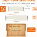 Lifewit 12 Pack Drawer Dividers Plastic 4" High, 11-17" Adjustable Drawer Organizers for Clothes, Expandable Dresser Separators in Bedroom/Bathroom/Kitchen/Office Organization and Storage, Beige
