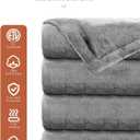 Mlivrom Heated Throw Blanket with 1-9 hrs Timer Auto-Off & 8 Heating Levels, Flannel Electric Blanket Full Body Warmth, ETL Certified & Machine Washable